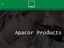 Tablet Screenshot of apacor.com